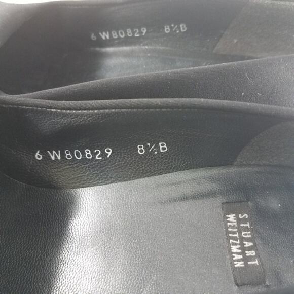 Stuart Weitzman square toe fabric block heel 8.5B - Picture 7 of 7